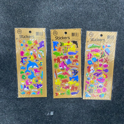 AM7514 3D Puffy Stickers for Kids - Assorted Animal and Sea Life Themes for DIY Crafts and Decoration