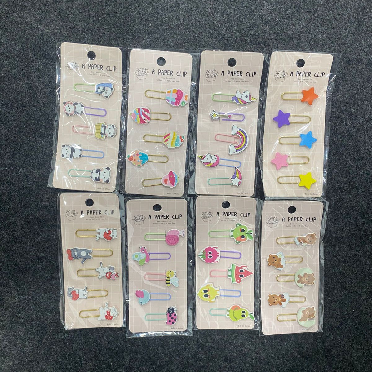 AM7515 Decorative Metal Paper Clips - Assorted Cartoon Animal and Shape Bookmarks for Stationery and Crafting 5PCS