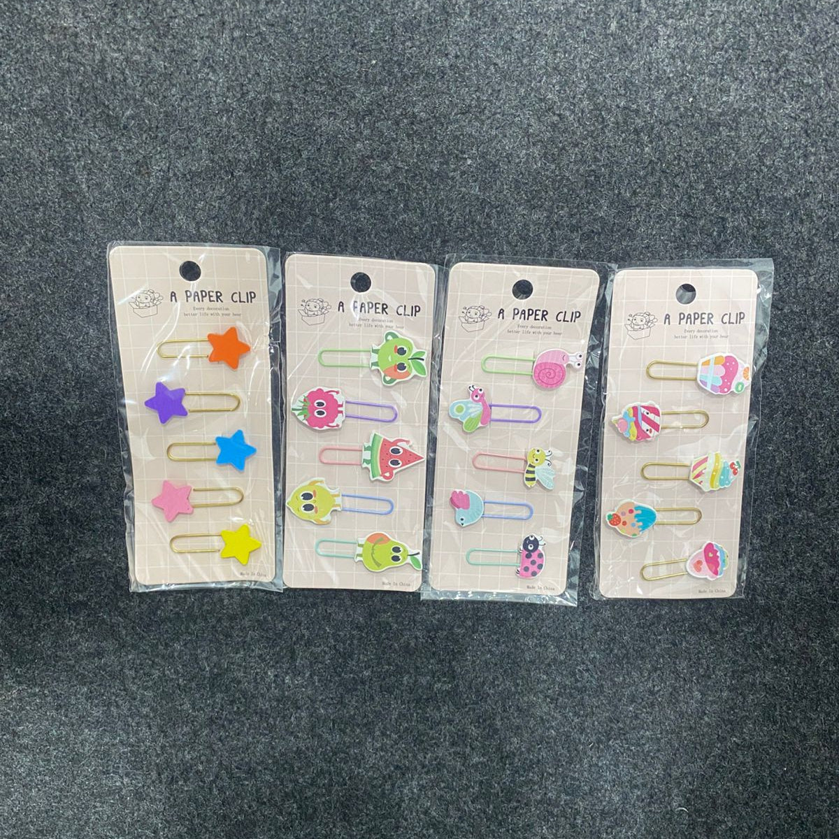 AM7515 Decorative Metal Paper Clips - Assorted Cartoon Animal and Shape Bookmarks for Stationery and Crafting 5PCS