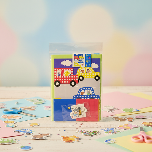 AM7517 Interactive DIY Greeting Card Set - Multi-Theme 3D Sticker & Gem Craft Kit for Personalized Gifting