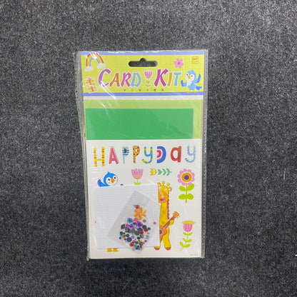 AM7518 Artistic Greeting Card DIY Activity Pack - Fun Stickers & Rhinestone Embellishment Kit for Kids Crafts
