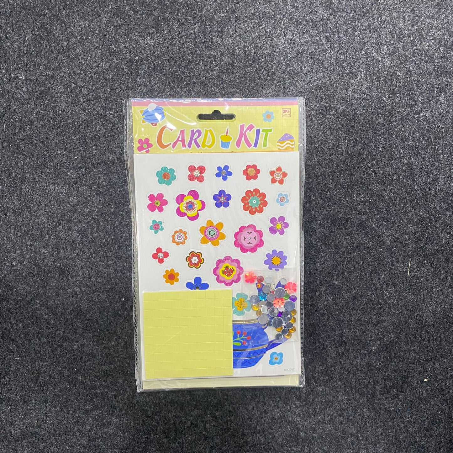 AM7518 Artistic Greeting Card DIY Activity Pack - Fun Stickers & Rhinestone Embellishment Kit for Kids Crafts