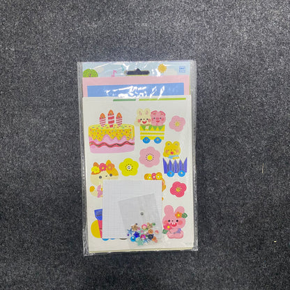 AM7518 Artistic Greeting Card DIY Activity Pack - Fun Stickers & Rhinestone Embellishment Kit for Kids Crafts