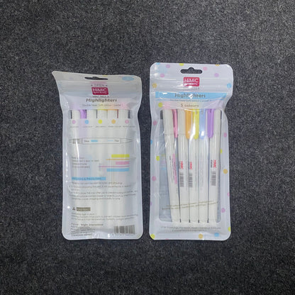 AM7519 HiMiC Dual-Tip Soft Pastel Highlighter Set OF 5