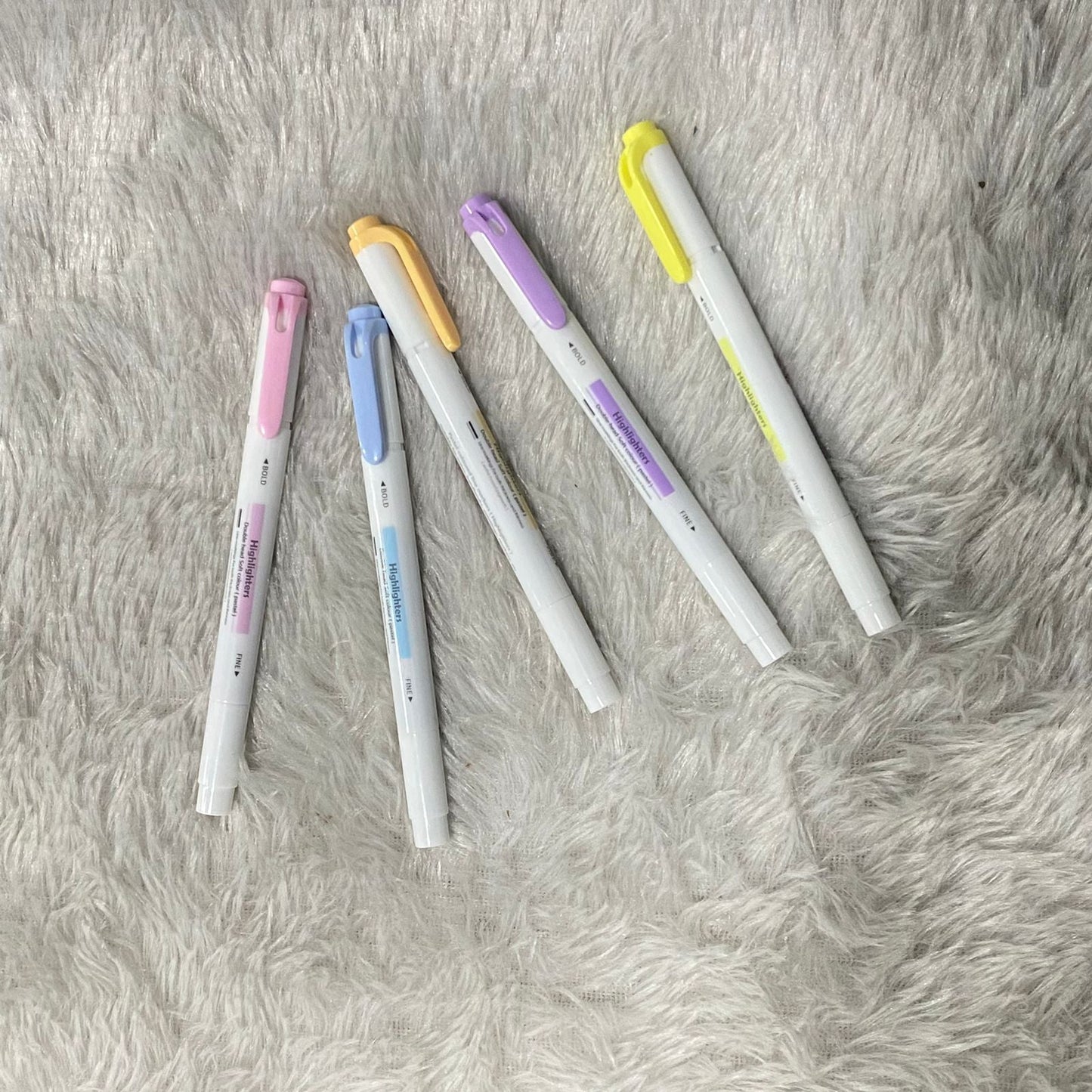 AM7519 HiMiC Dual-Tip Soft Pastel Highlighter Set OF 5