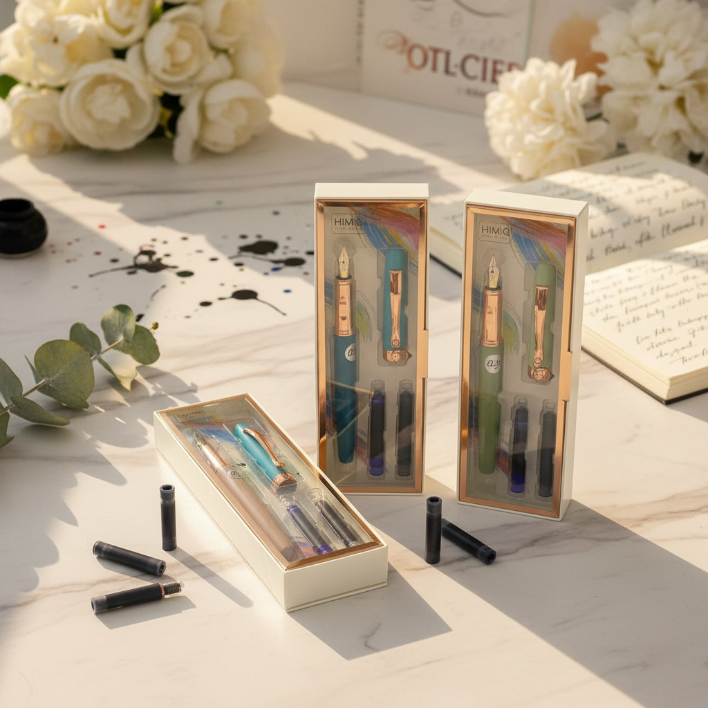 AM7521 HiMiC Premium Fountain Pen Gift Set with Ink Cartridges ( 1 - Pcs)
