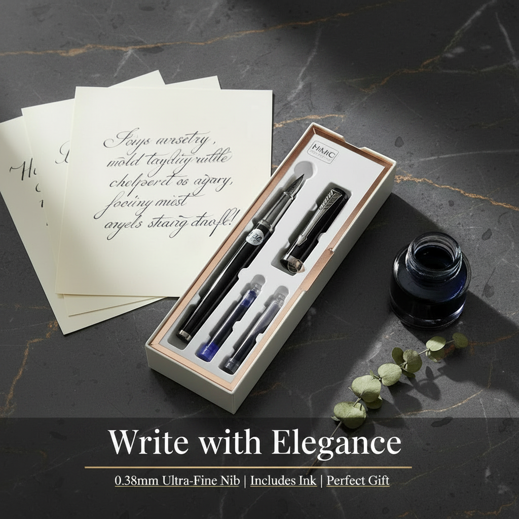 AM7522 HiMiC Ultra-Fine 0.38mm Fountain Pen Executive Gift Set ( 1 - Pcs )