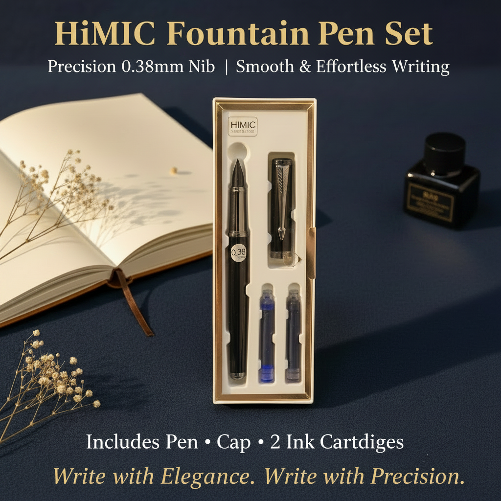 AM7522 HiMiC Ultra-Fine 0.38mm Fountain Pen Executive Gift Set ( 1 - Pcs )