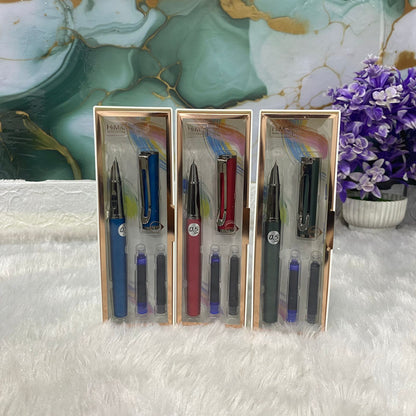 AM7523 HiMiC Premium 0.5mm Metal Fountain Pen Gift Set ( 1 - Pcs )