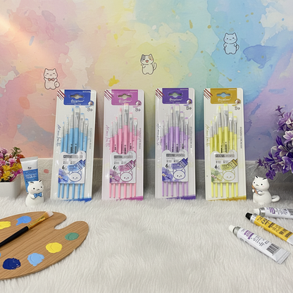 AM7524 Giorgione Synthetic Fiber Paintbrush Set 6-Piece