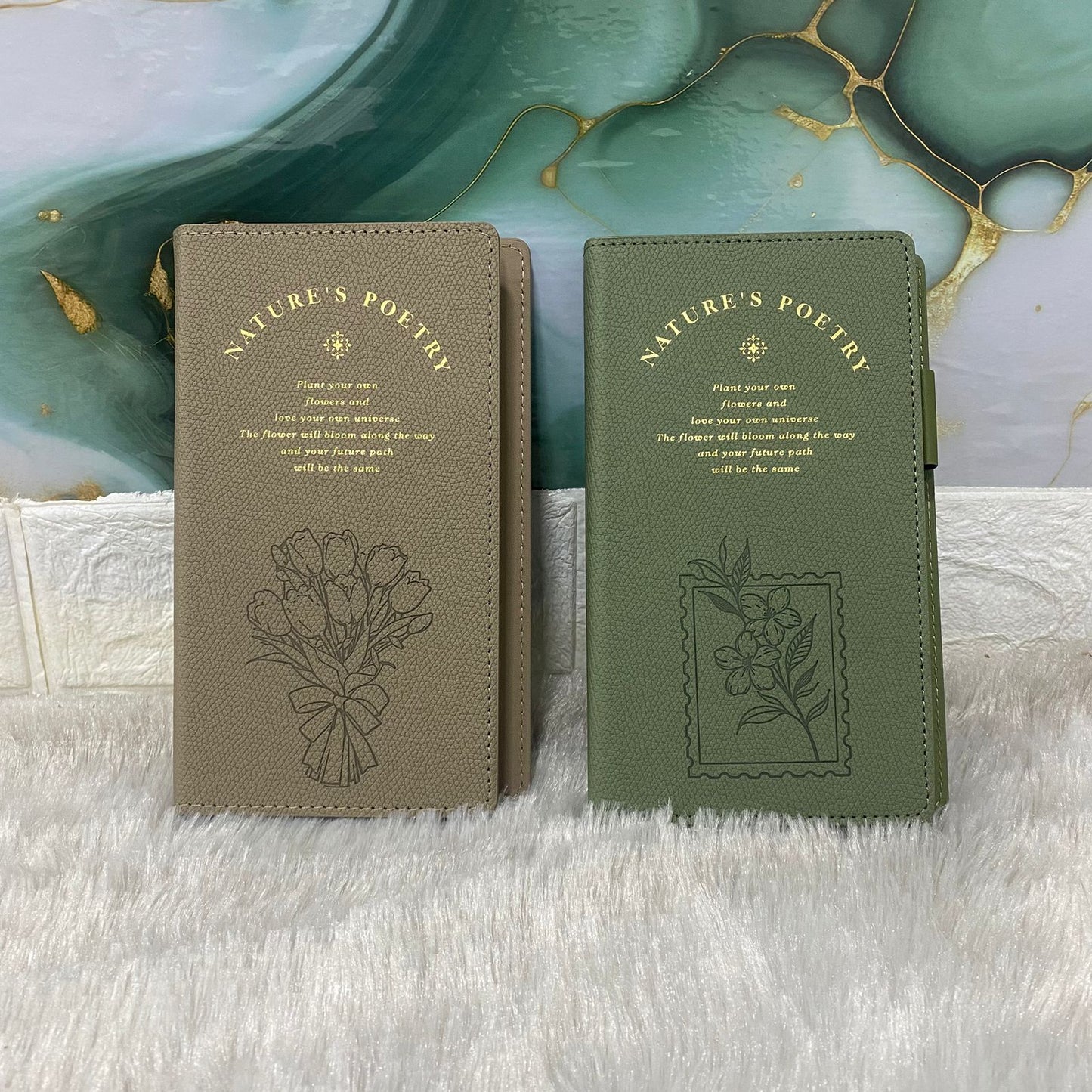 AM7528  Nature's Poetry Premium Faux Leather Journal 1-pcs