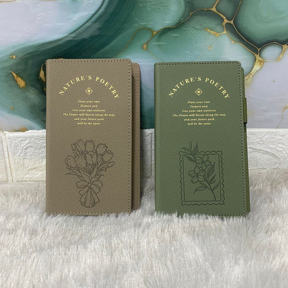 AM7528  Nature's Poetry Premium Faux Leather Journal 1-pcs