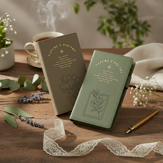 AM7528  Nature's Poetry Premium Faux Leather Journal 1-pcs
