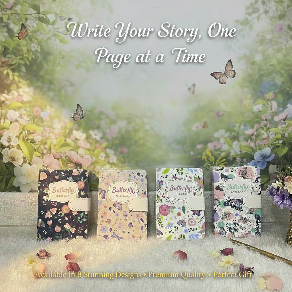 AM7529 Butterfly Series Floral & Nature Pocket Notebook
