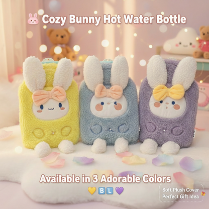 AM7530 Cute Bunny Plush Hot Water Bag with Soft Cover