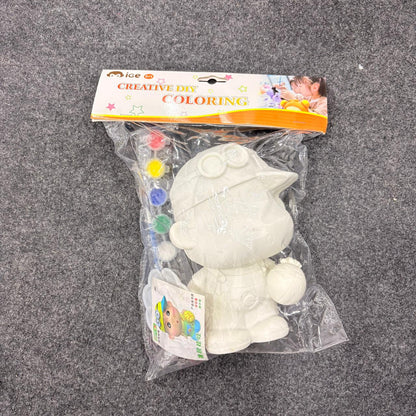 AM7534 Creative DIY Coloring Castle Piggy Bank Kit for Kids