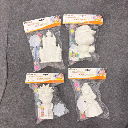 AM7534 Creative DIY Coloring Castle Piggy Bank Kit for Kids