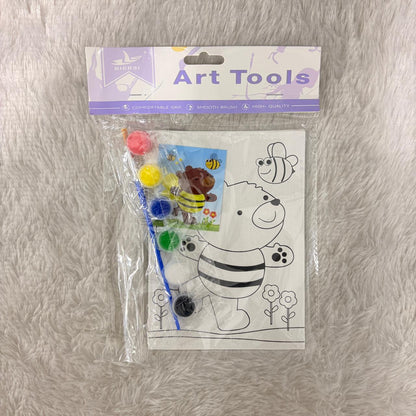 AM7535 Kids' DIY Canvas Painting Kit – Bee & Bear Theme