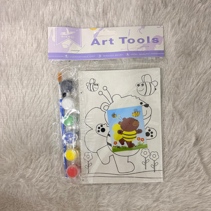 AM7535 Kids' DIY Canvas Painting Kit – Bee & Bear Theme