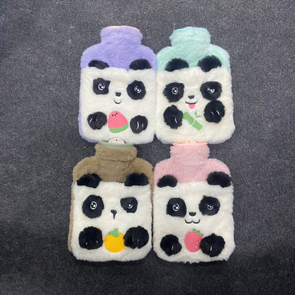 AM7532 Cute Panda Plush Hot Water Bag with Fruit Designs