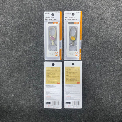 AM7537  PREMIUM METAL OVAL KEY HOLDER WITH KEY RING