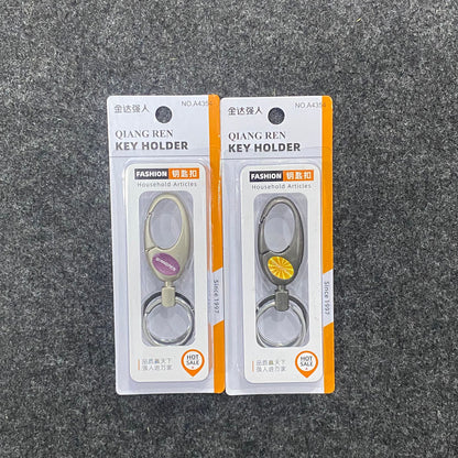 AM7537  PREMIUM METAL OVAL KEY HOLDER WITH KEY RING