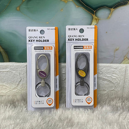 AM7537  PREMIUM METAL OVAL KEY HOLDER WITH KEY RING