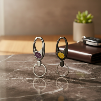 AM7537  PREMIUM METAL OVAL KEY HOLDER WITH KEY RING