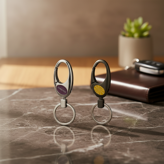 AM7537  PREMIUM METAL OVAL KEY HOLDER WITH KEY RING