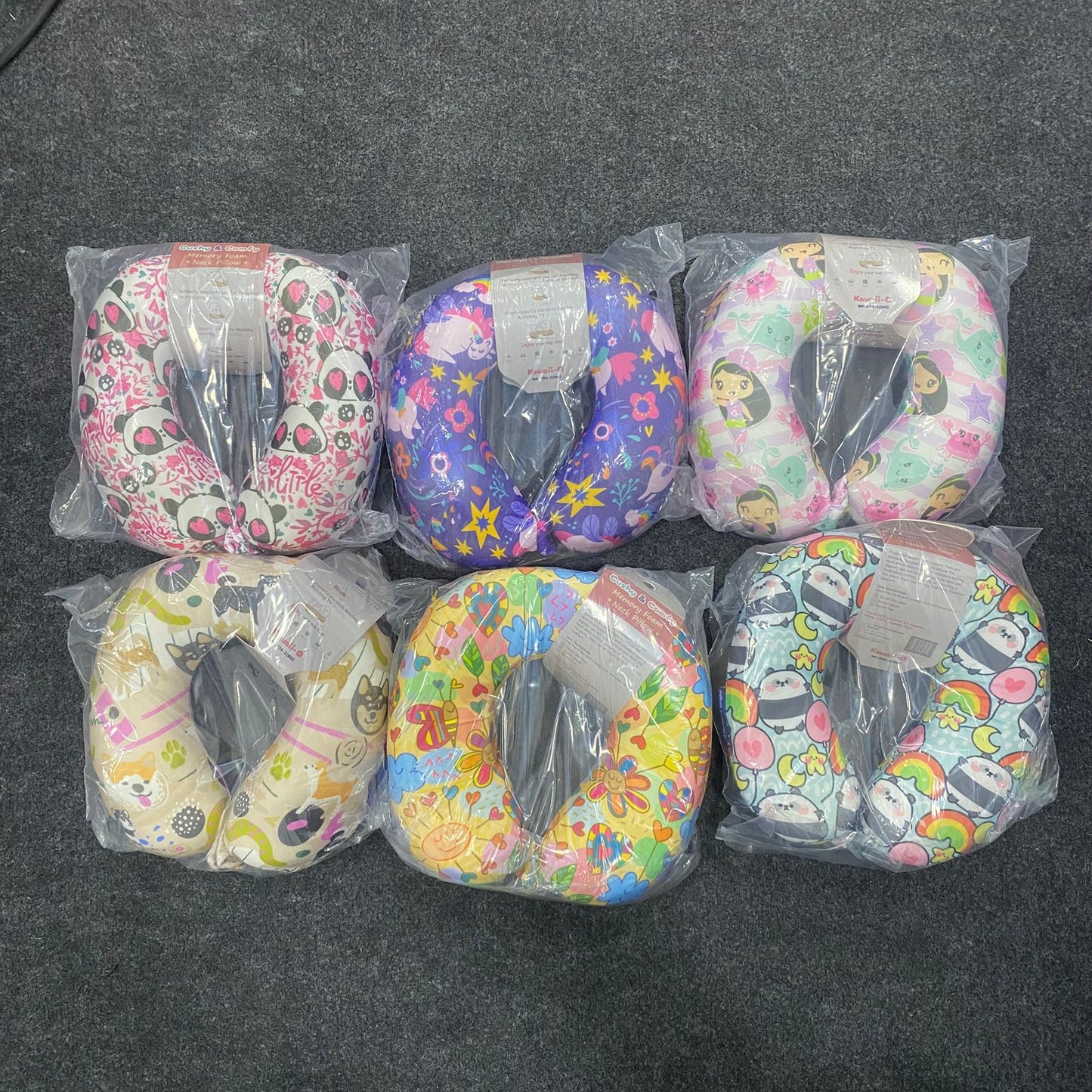 AM7539 SOFT MEMORY FOAM TRAVEL NECK PILLOW NP024 (1-Pcs)