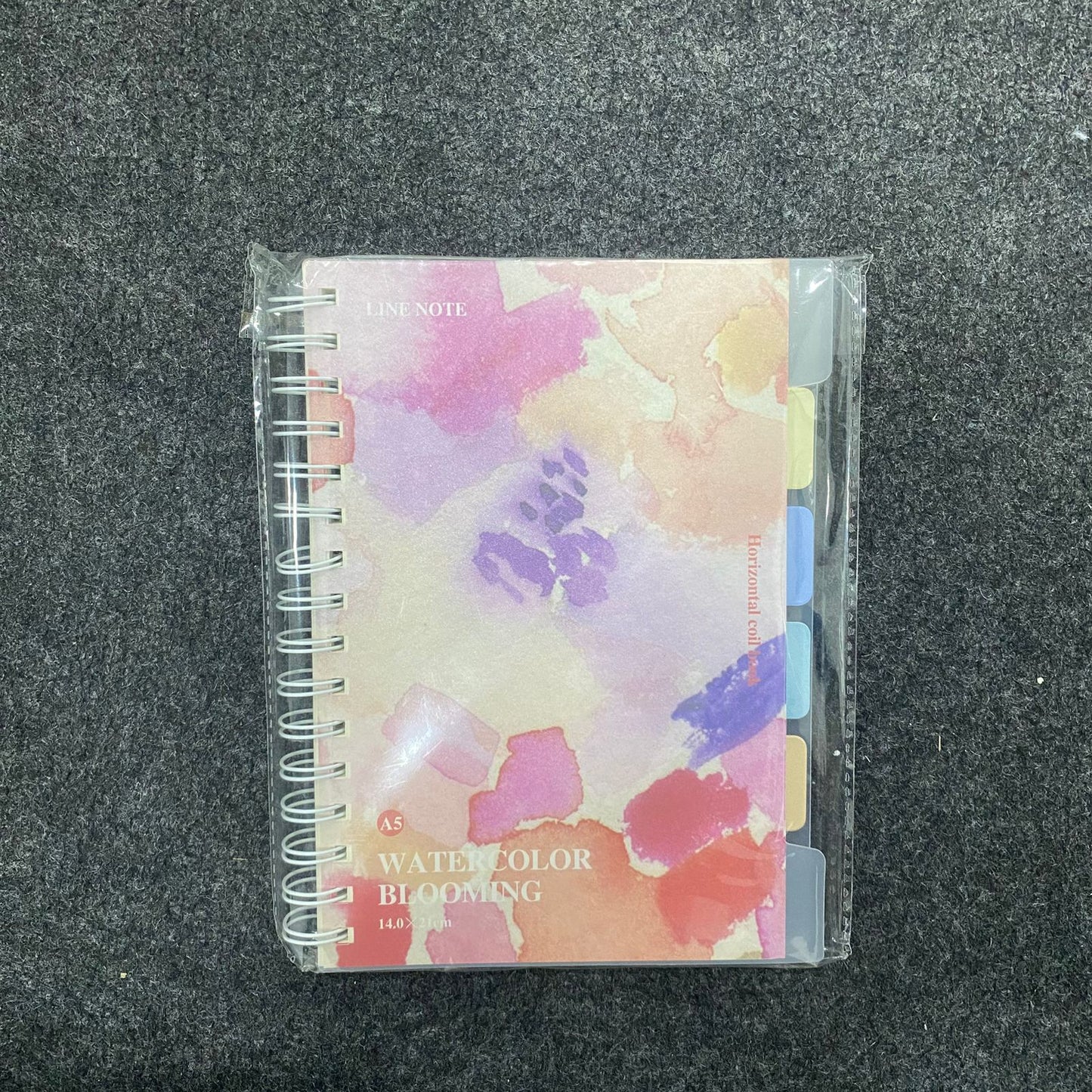 am7540 A5 WATERCOLOR SPIRAL NOTEBOOK WITH DIVIDERS (1-Pcs)