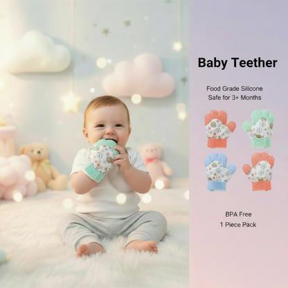 AM7543 Baby Silicone Teether Mitten (1-Pcs)