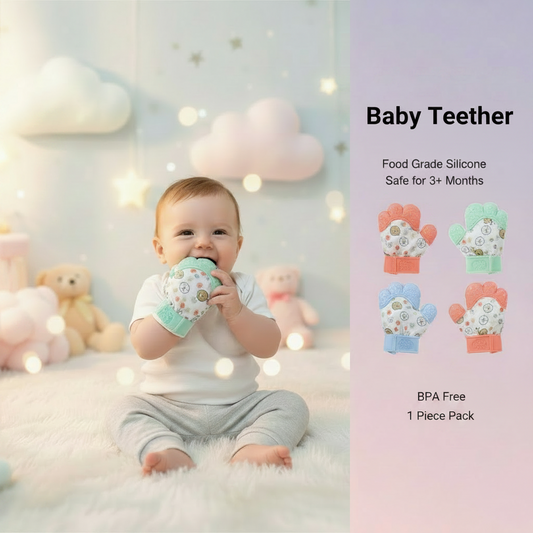 AM7543 Baby Silicone Teether Mitten (1-Pcs)