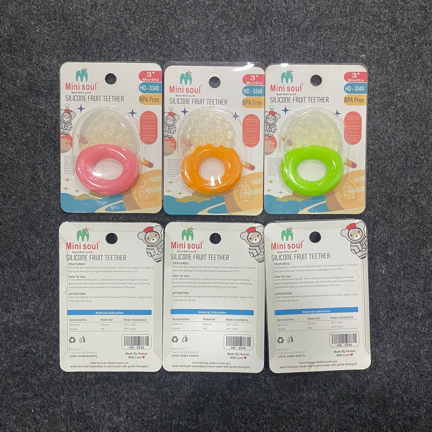 AM7544 Mini Soul Silicone Fruit BABY Teether HD 3340 (1-Pcs)