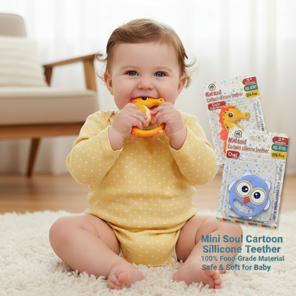 AM7545 Mini Soul Cartoon & Oreo Silicone Teethers (1-Pcs)