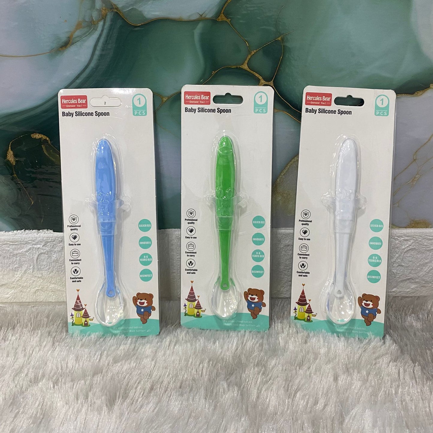 AM7547 Hercules Bear Baby Silicone Spoon 20-55 (1-Pcs)