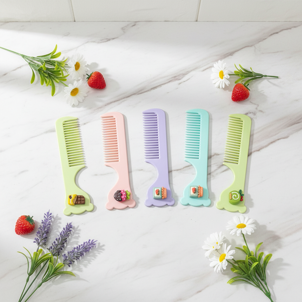 AM7551 XIUDOU Colorful Decorative Hair Combs COM-10-184 (1-Pcs)