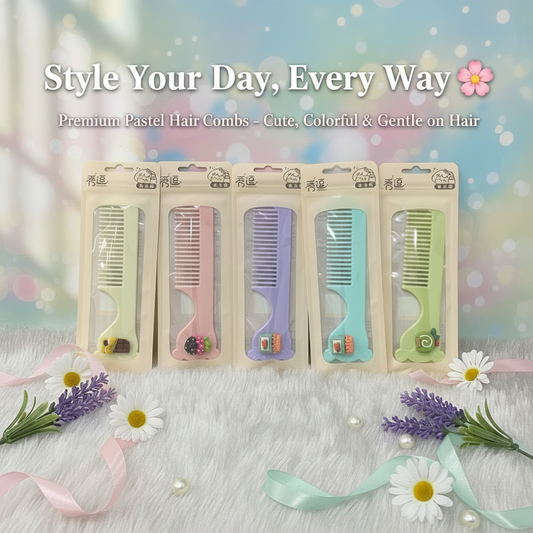 AM7551 XIUDOU Colorful Decorative Hair Combs COM-10-184 (1-Pcs)