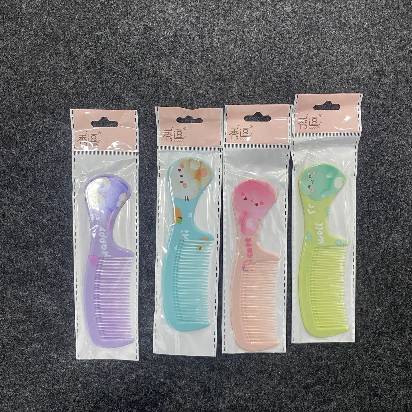 AM7553 XIUDOU Cute Animal Printed Hair Combs COM-10-314 (1-Pcs)