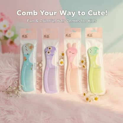 AM7553 XIUDOU Cute Animal Printed Hair Combs COM-10-314 (1-Pcs)