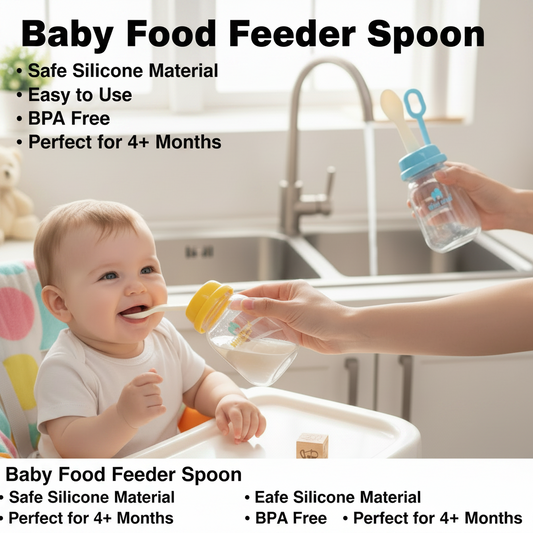 AM7554 Mini Soul PP Weaning Feeding Bottle with Spoon (120ml) COM-3039 (1-Pcs)