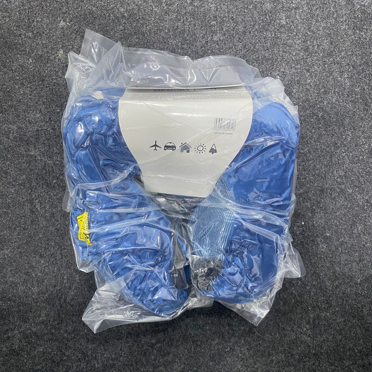 AM7555 Super Deluxe Memory Foam Travel Neck Pillow for Comfort and Support (1-Pcs)