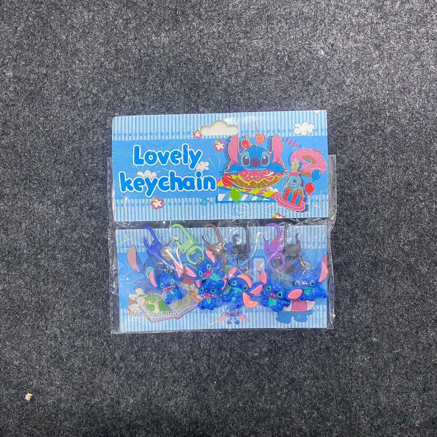 AM7556 Lovely Keychain Set – Pack of 6 Cute Cartoon & Character Keyrings for Bags and Accessories