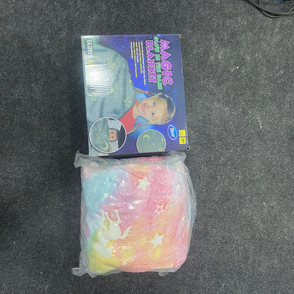AM7557 Magic Glow in the Dark Super Soft Plush Blanket for Kids (1-Pcs) 6*5.5 ft