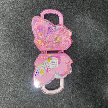 AM7558 Butterfly Shaped Jewelry Gift Box with Necklace, Earrings, and Decorative Stickers-7242 (1-Pcs)