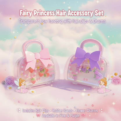 AM7559 Sweet Fruit Style Jewelry and Nail Art Accessory Kit in Portable Bow Case 7243 (1-Pcs)