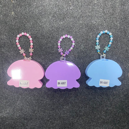 AM7561 Mermaid Theme Jellyfish Shaped Jewelry Purse Set for Kids – Beaded Bracelet and