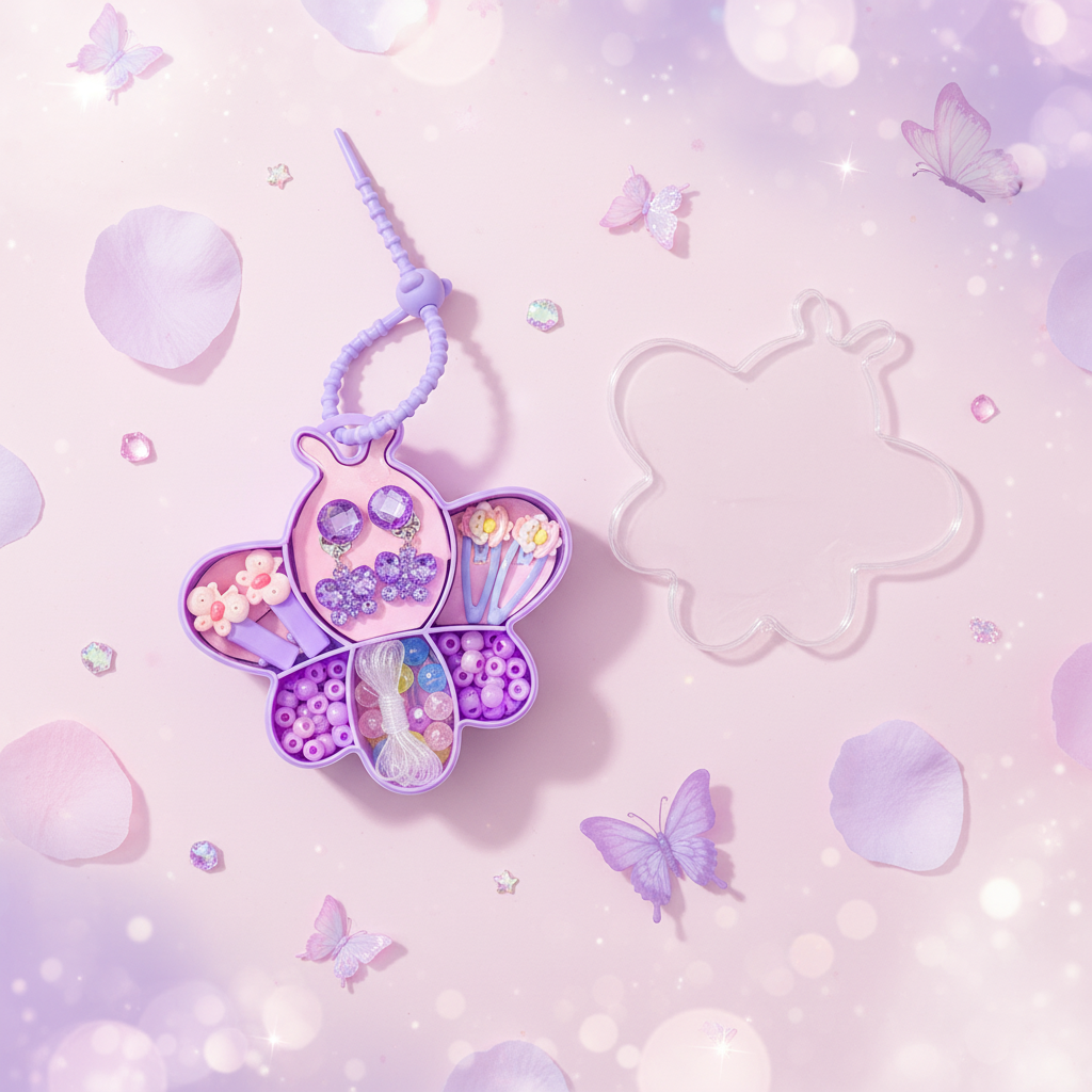 AM7563 DIY Butterfly Shaped Jewelry Making and Accessory Set for Kids 7244 (1-Pcs)