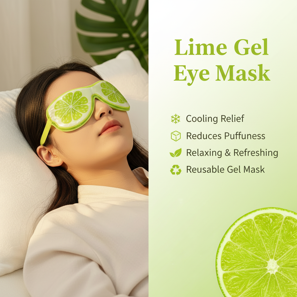 AM7565 Mirale Fruit-Themed Cooling Gel Eye Mask for Sleeping & Relaxation (1-Pcs)