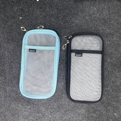 AM7568 Minimalist Transparent Mesh Multi-Purpose Stationery & Cosmetic Pouch (1-Pcs)